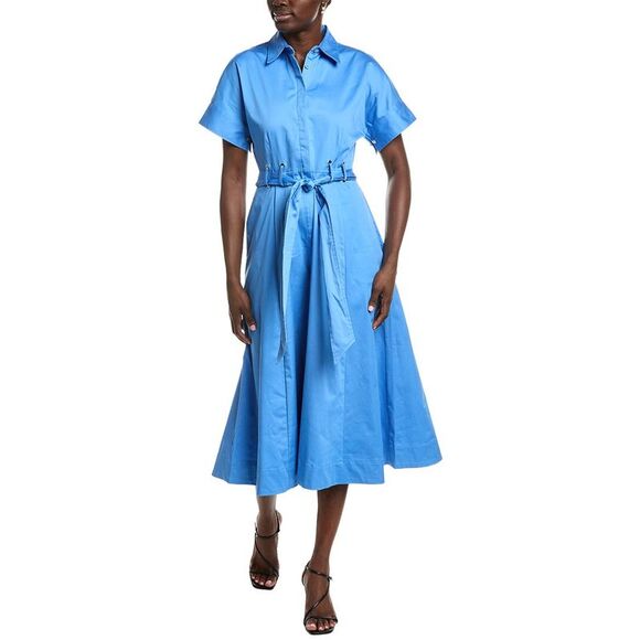 Anne Klein Dresses & Skirts - Anne Klein Womens  Grommet Shirtdress, Green